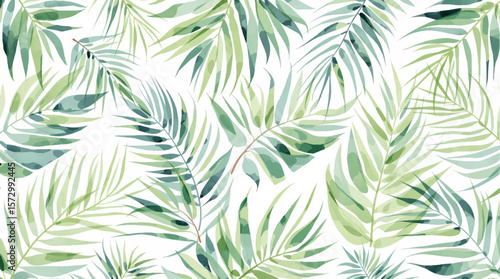 green leaves seamless pattern