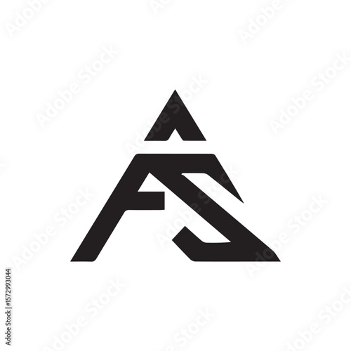 Free Download Minimalist Letter AS Logo Design – Modern Geometric Monogram - GFXLoad