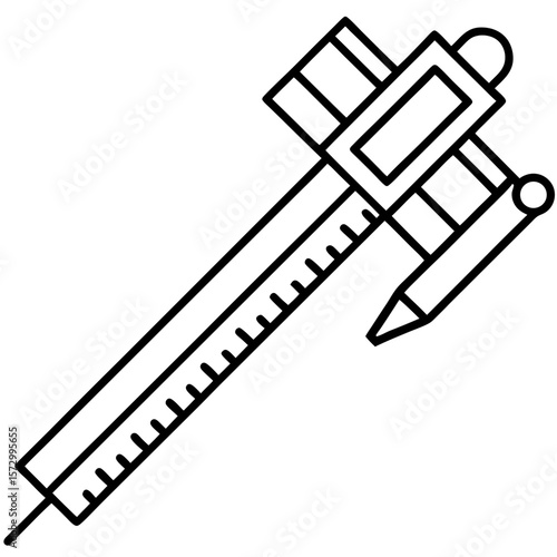 Caliper line art vector