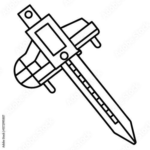Caliper line art vector