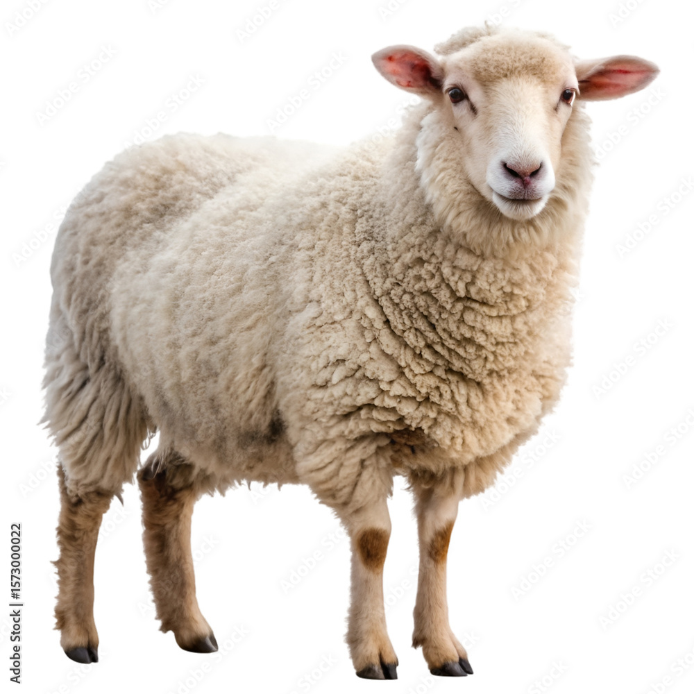 Cute fluffy sheep perfectly isolated with transparency for design and creative projects
Cute fluffy sheep perfectly isolated with transparency for design and creative projects