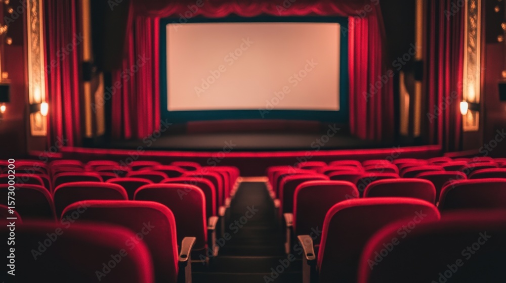 Fototapeta premium Empty Movie Theater Seats.