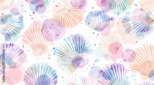 seamless pattern with shells