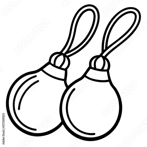 Castanets line art vector