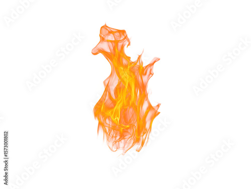 Abstract flame design element on white background