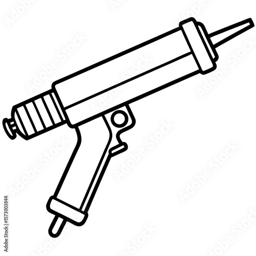 Caulking Gun line art vector