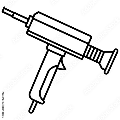 Caulking Gun line art vector