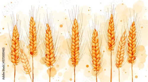 Golden Wheat Stalks in Sunlit Field — Quiet Harvest Scene for Rustic, Natural Stock Photo