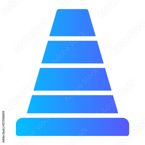 traffic cone gradient icon