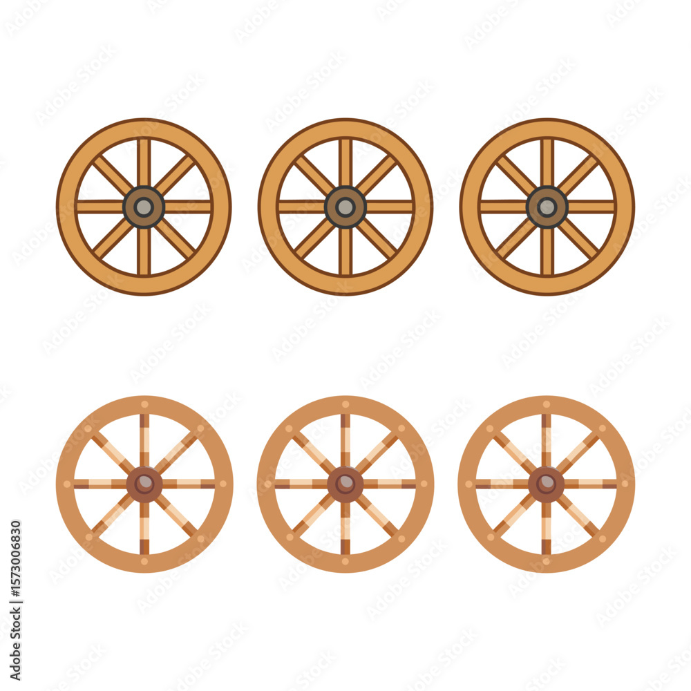 Fototapeta premium wooden cart wheels