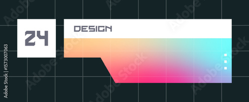 Futuristic element vector illustration. Colorful lower third video overlay.