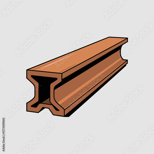 Flat-Style Steel Structure Beam Illustration