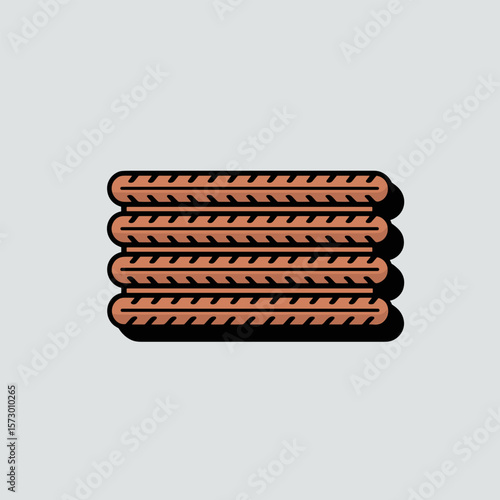 Minimalist Rebar Bars for Construction Use