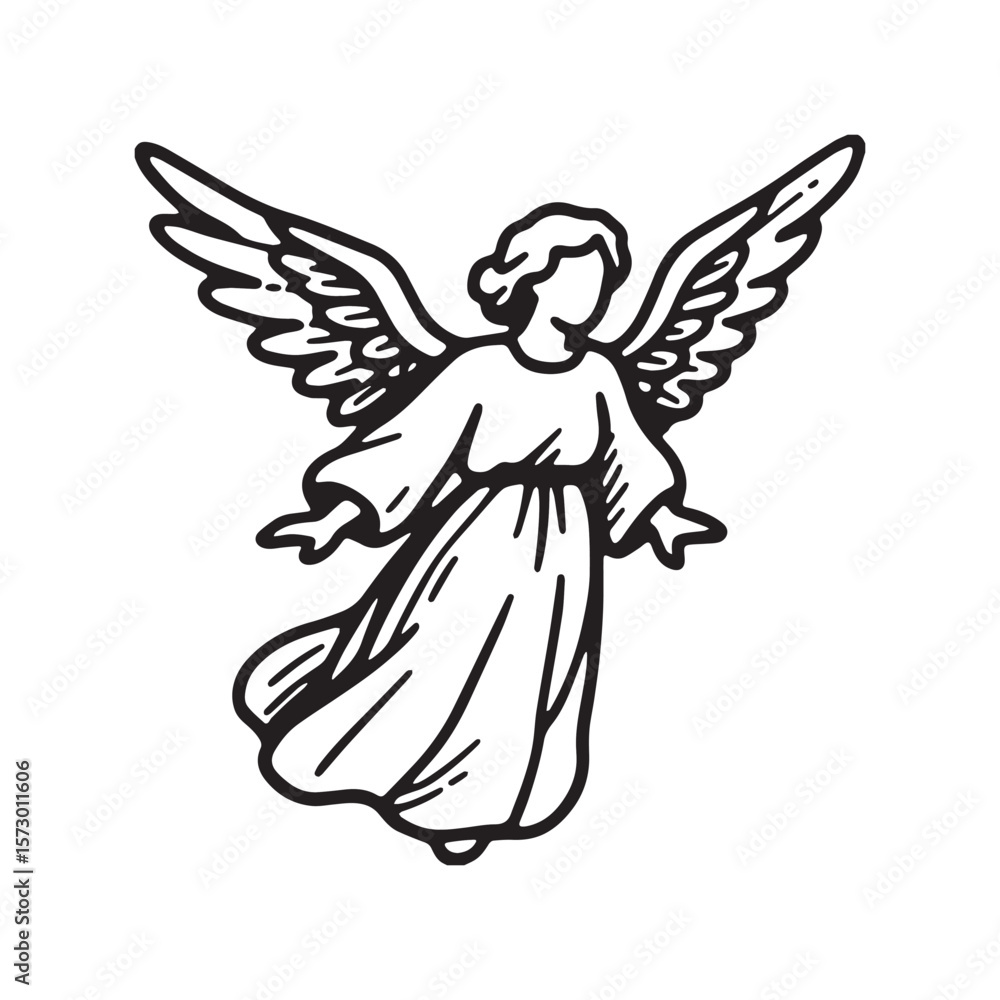Fototapeta premium angel monochrome