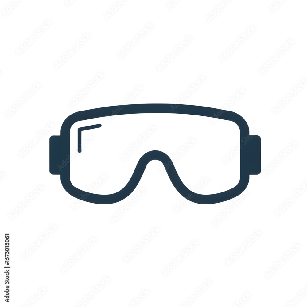 Protective eyewear icon in simple modern design Protective eyewear icon in simple modern design