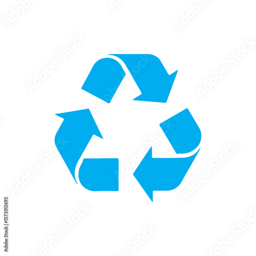blue recycle symbol