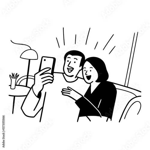 Euphoric mature 60s man woman couple looking at cellphone screen, reading message with good news, celebrating getting online lottery win notification or celebrating internet success together at home.
