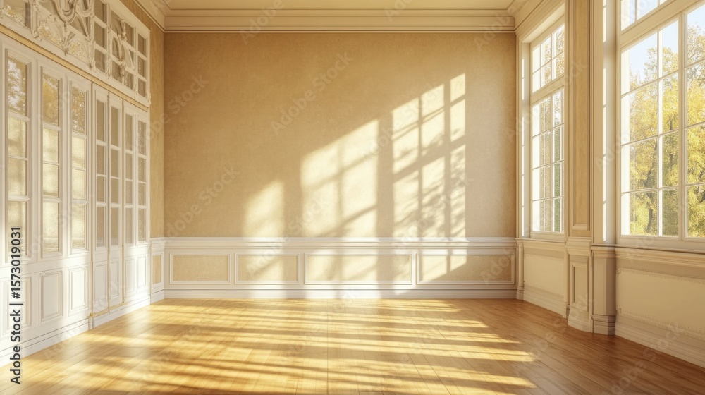 Obraz premium Sunlit Elegant Room Interior Design.