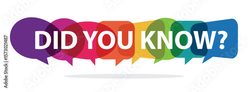 Did you know with question mark in speech bubbles