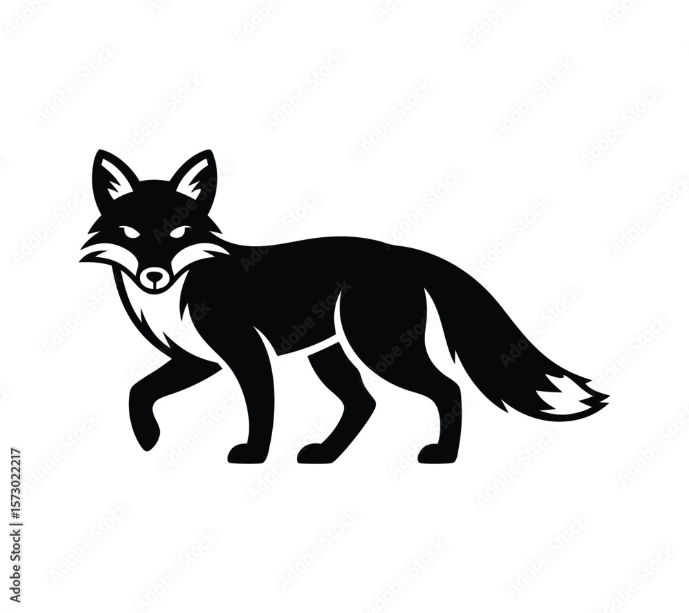 Fox icon Silhouette, Cute Animal Art for T-Shirts, Prints, or Cards Fox icon Silhouette, Cute Animal Art for T-Shirts, Prints, or Cards
