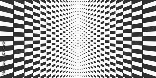 Abstract Vector Halftone Rectangle Pattern Geometric Technology Background. Rectangle Halftone Texture. Minimal Stylish Dynamic Technology Wallpaper