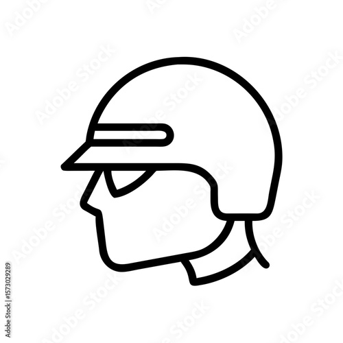 An illustration of a helmet that provides protection and safety, ready for action.