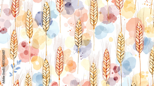 Whole Grains watercolor illustration isolated transparent background
