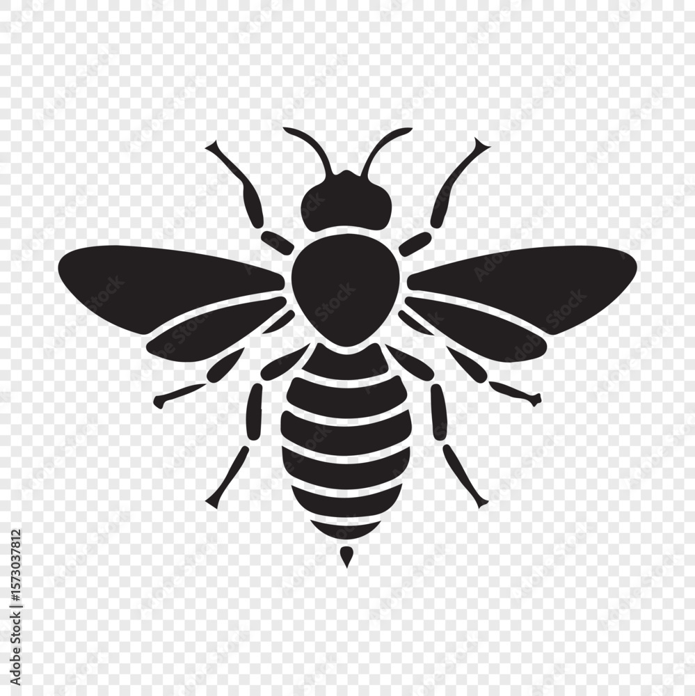 Minimalist Bee Icon Silhouette Minimalist Bee Icon Silhouette