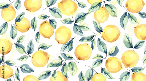 safob30vcgefu8oomxggHand drawn watercolor lemon Sicilian painting on white background. Fruit vector illustration. Pattern watercolor fruit.	