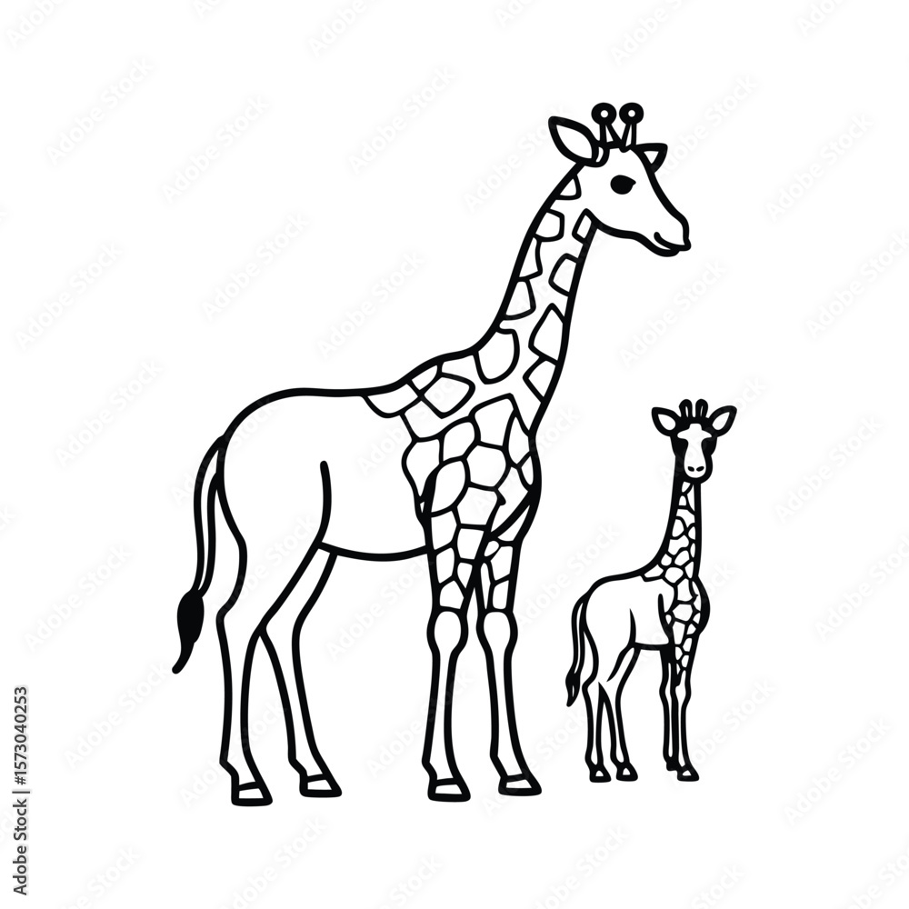 Naklejka premium giraffe vector illustration