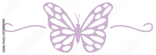 Butterfly Border | Decorative Frame Element | Vector Illustration