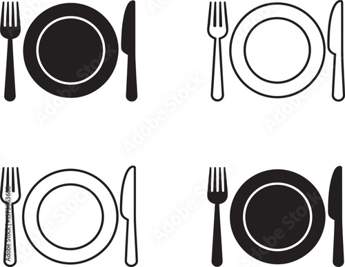 vector set of kitchen utensils