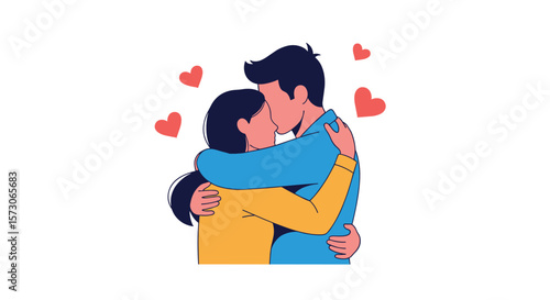 A tender embrace capturing the essence of deep love and affection between two souls sharing a cherished moment