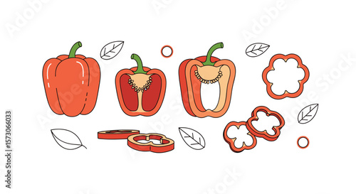Vibrant red bell peppers freshly harvested ready for delicious culinary creations