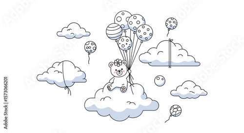 Dreamy cloud journey embracing whimsical adventures through celestial skies
