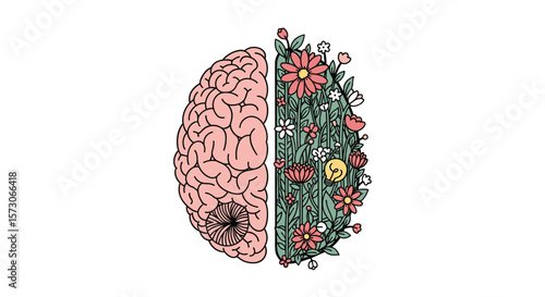 Discovering the beautiful harmony between the human brain and flourishing nature a profound exploration of mental well being and growth