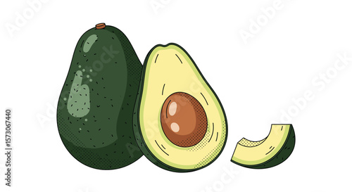 Delicious and healthy green avocados full of nutrients for your diet and lifestyle