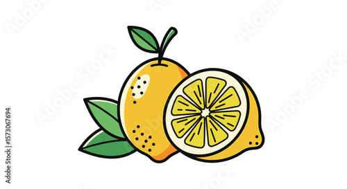 Juicy organic lemons fresh citrus fruit with leaves deliciously tart and sweet flavor vibrant yellow and green refreshing summer ingredient