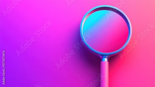 Wallpaper Mural Vibrant Magnifying Glass Over Bright Colorful Background Emphasizing Elements of Exploration, Discovery, and Curiosity in a Modern Design Context Torontodigital.ca