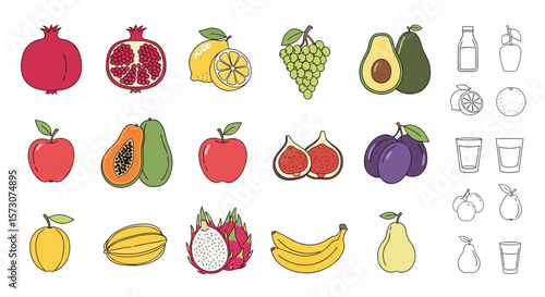 Collection of delicious fresh fruits celebrating natural goodness and healthy eating habits