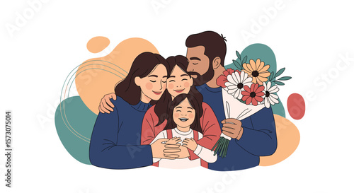 A heartwarming family gathering celebrating love togetherness and cherished moments amidst joyful surroundings