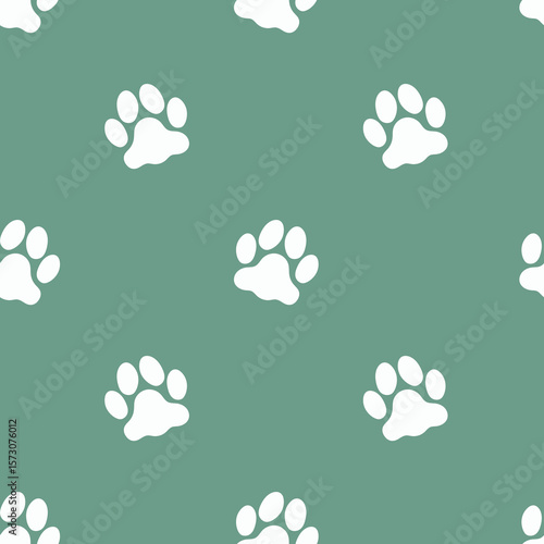 Cute Paw Print Seamless Pattern