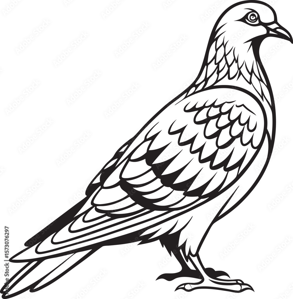 Fototapeta premium dove on white background
