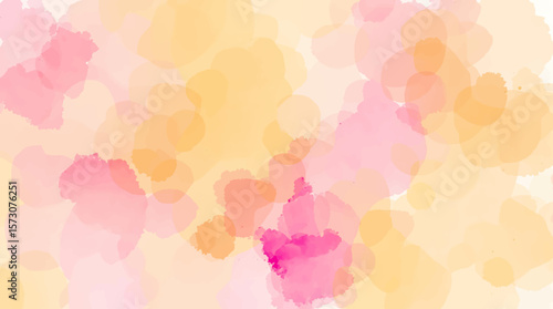 Horizontal watercolor seamless pattern with bubles and circles. Abstract geometric pattern. Colorful hand painted watercolor circles on white background