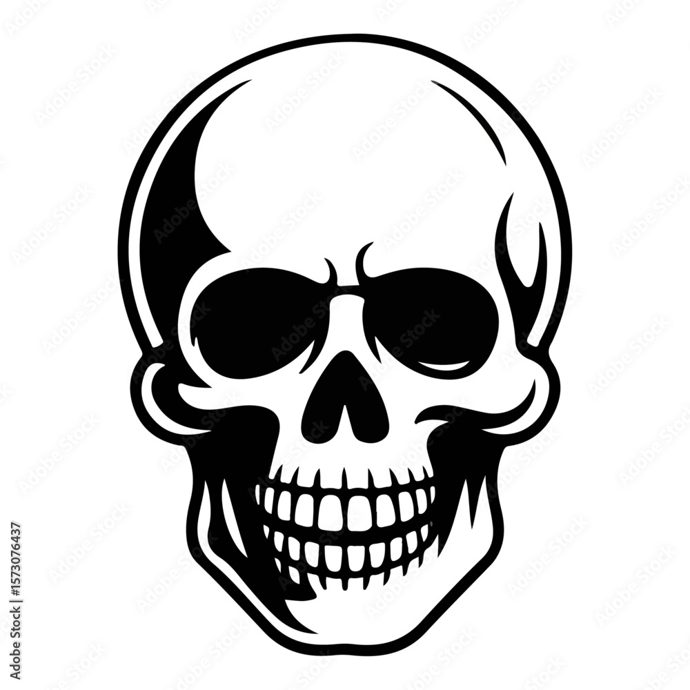 Fototapeta premium human head skull vector illustration