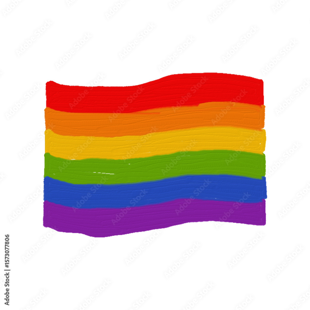 Obraz premium Waving Rainbow Pride Flag