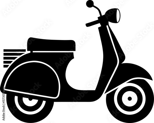 retro scooter vector