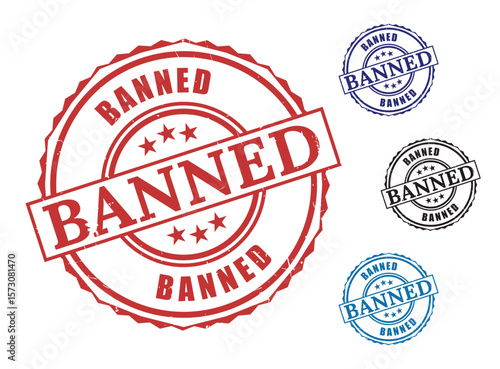 Unauthorized Symbol Vector Set, Forbidden Area Stamp Labels