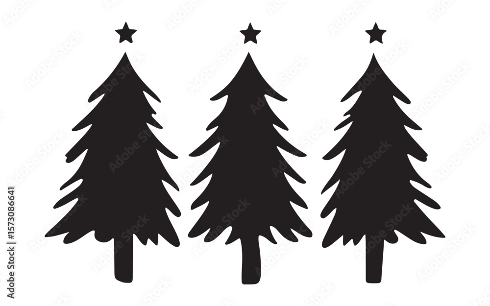 Obraz premium set of vector trees