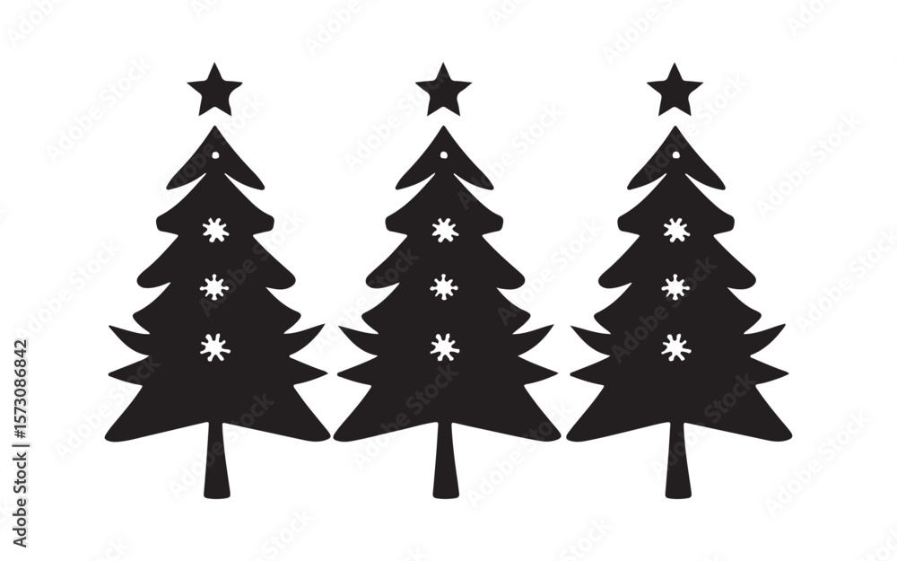 Fototapeta premium set of christmas trees